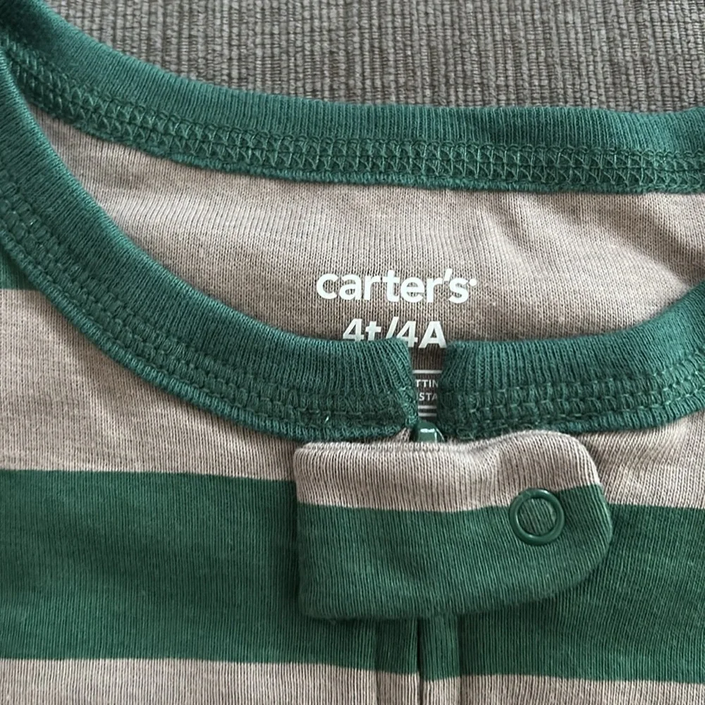Carters Football Cotton Footie Footed Pajama 4T NWT